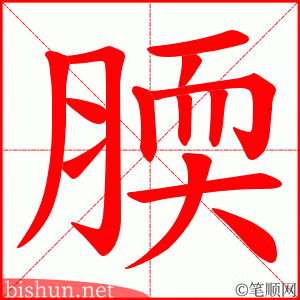 腝 笔顺动画