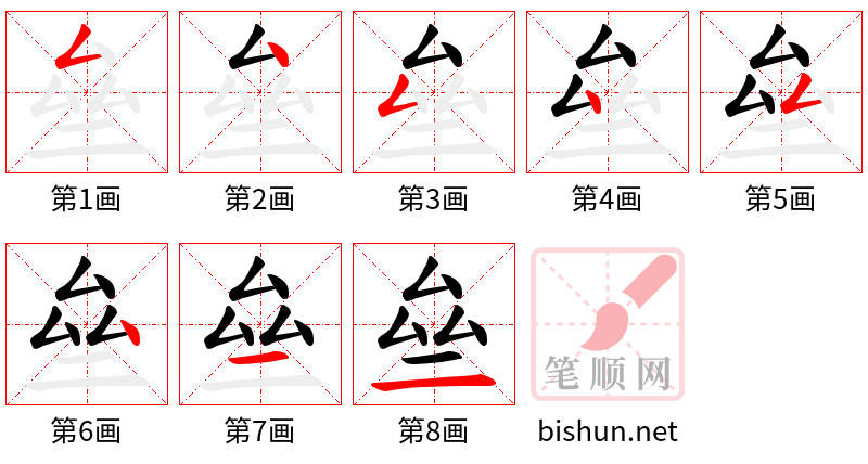 亝 笔顺规范