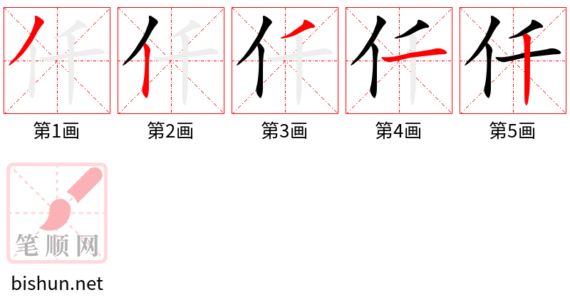 仟 笔顺规范