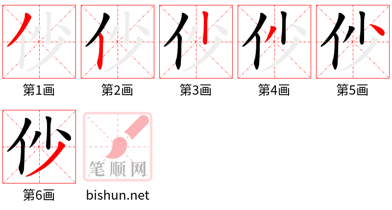 仯 笔顺规范