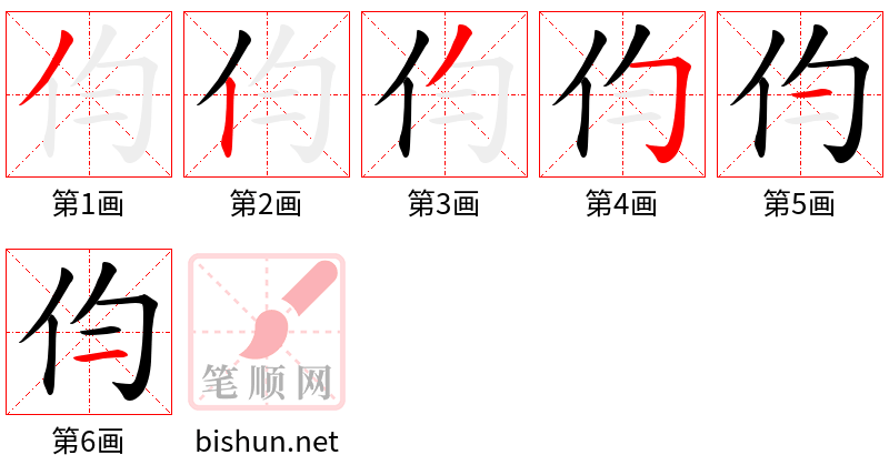 伨 笔顺规范