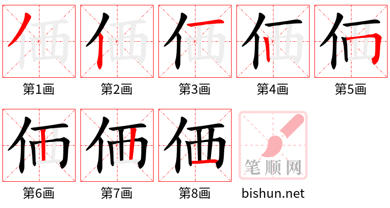 価 笔顺规范