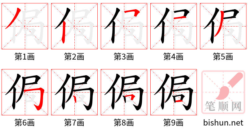 侷 笔顺规范