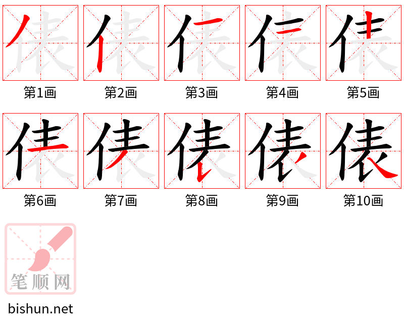 俵 笔顺规范