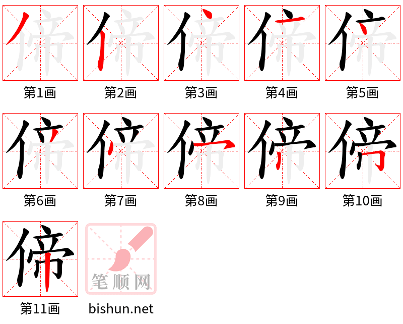 偙 笔顺规范