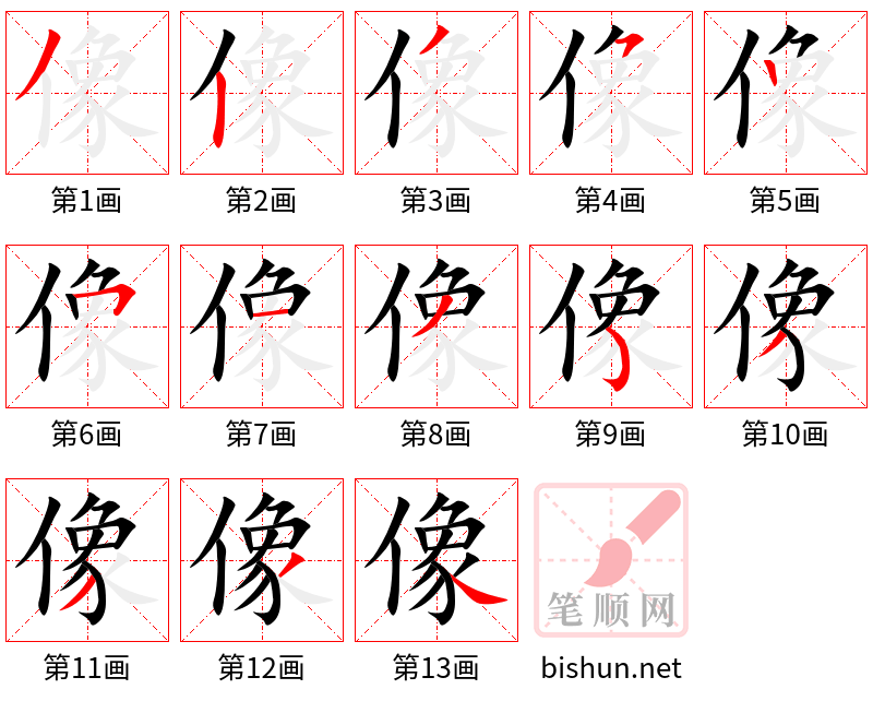 像 笔顺规范