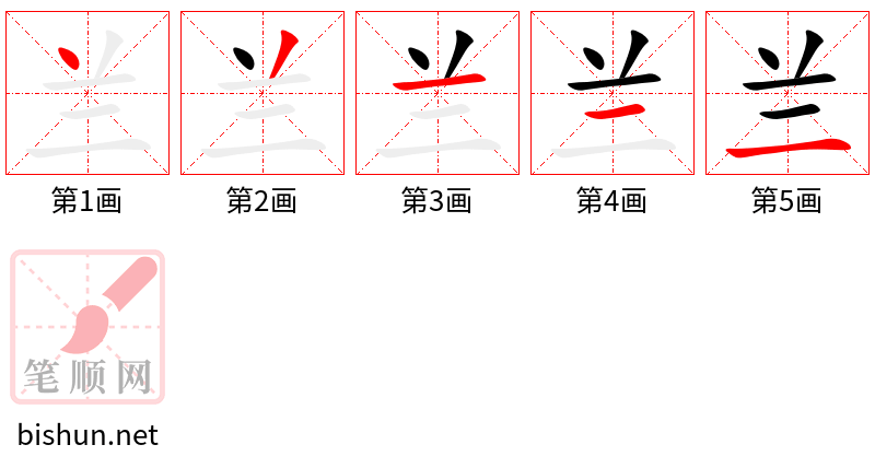 兰 笔顺规范