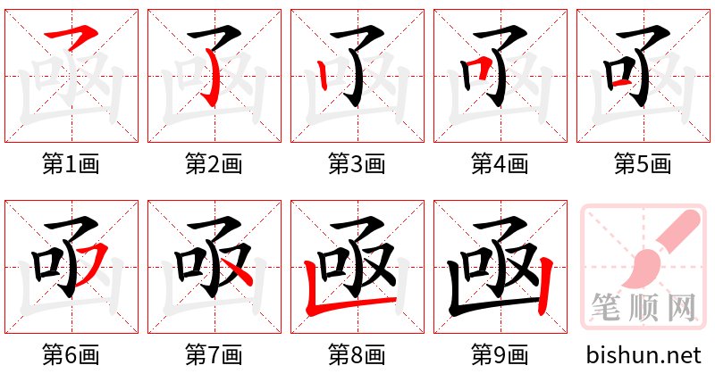 凾 笔顺规范