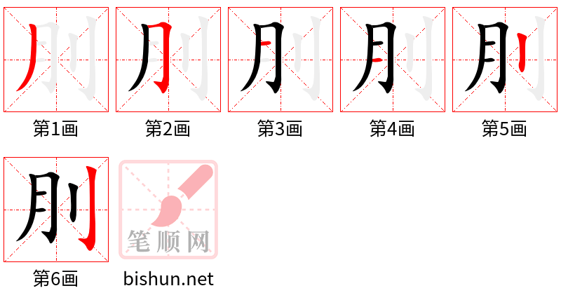 刖 笔顺规范