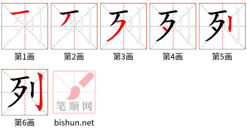 列 笔顺规范