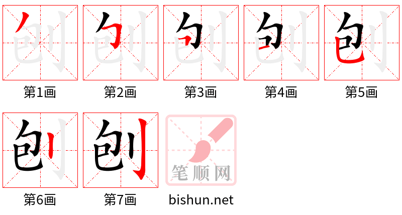 刨 笔顺规范