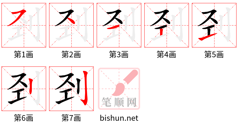 刭 笔顺规范