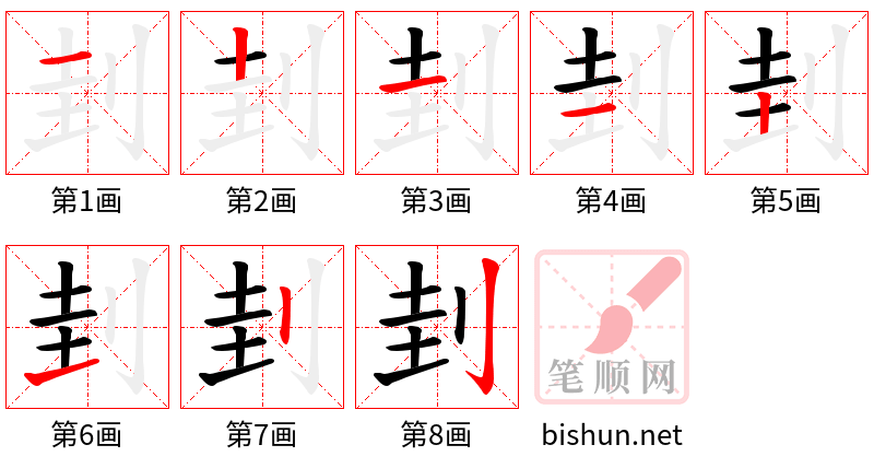 刲 笔顺规范