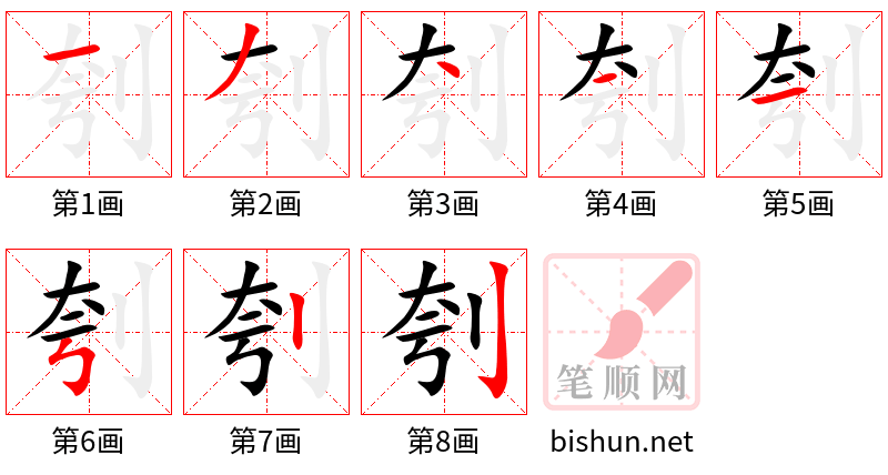 刳 笔顺规范