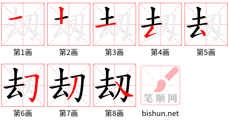 刼 笔顺规范