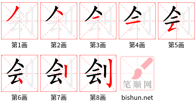 刽 笔顺规范