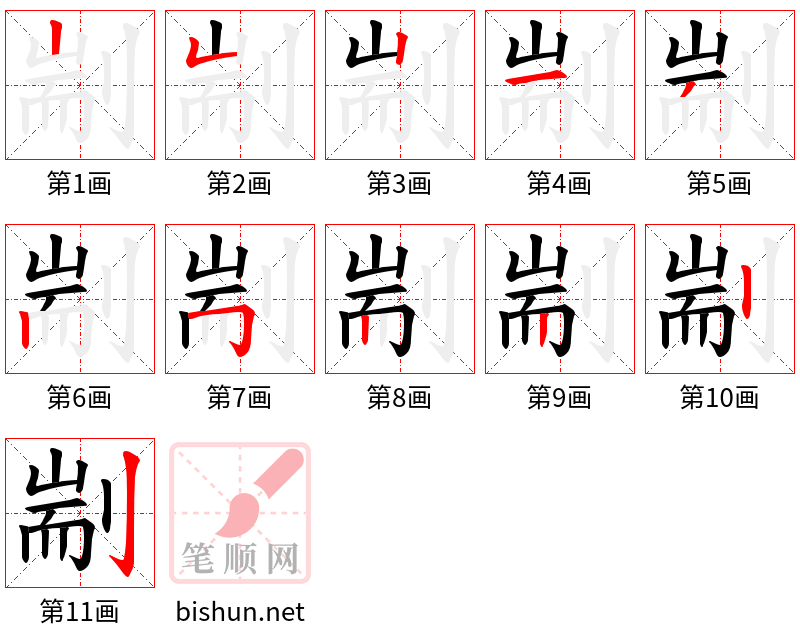 剬 笔顺规范