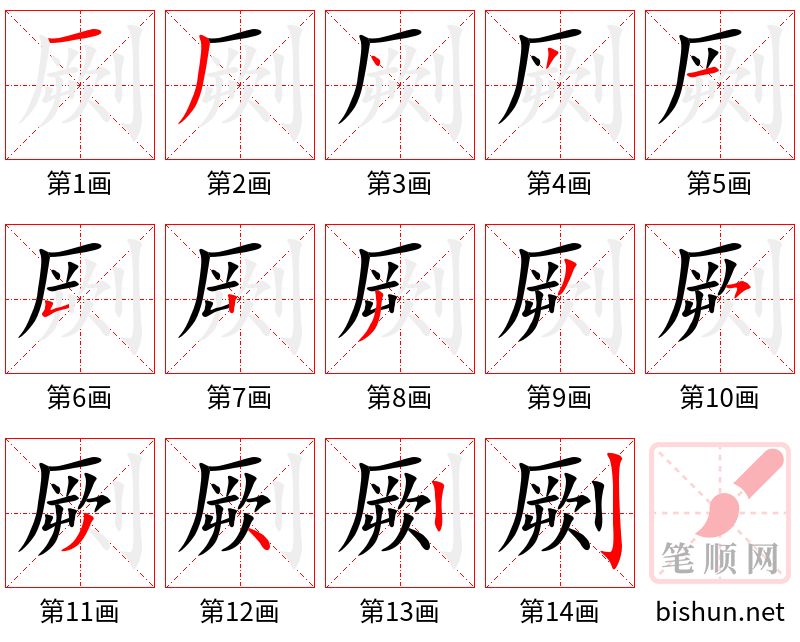 劂 笔顺规范