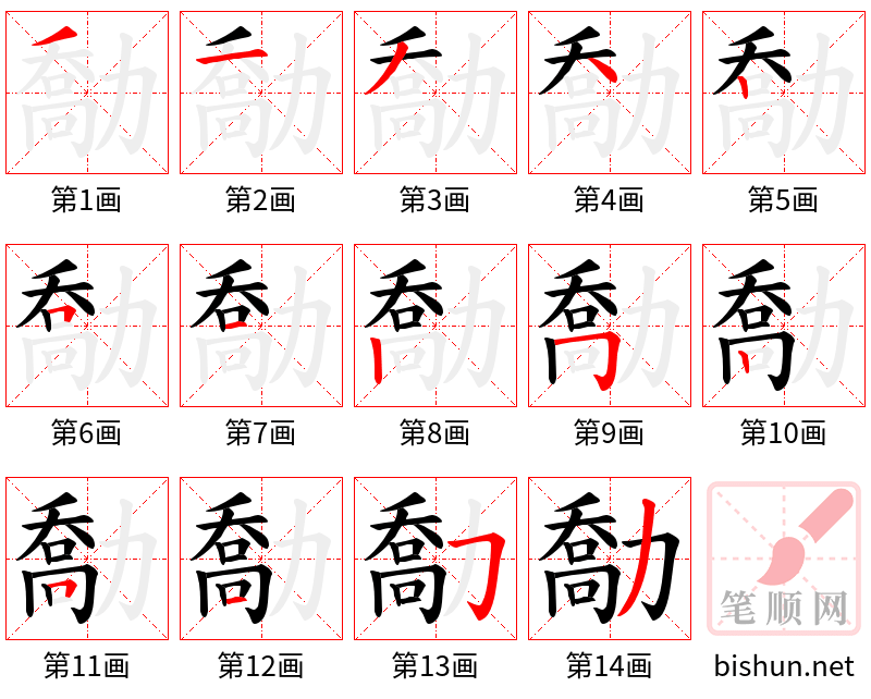 勪 笔顺规范