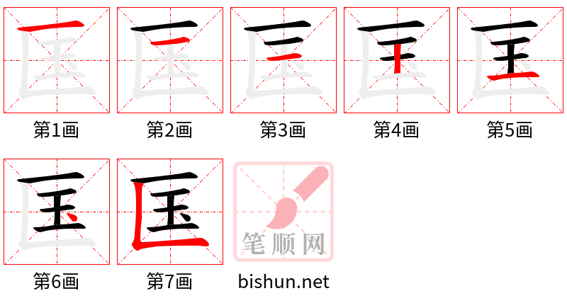 匤 笔顺规范