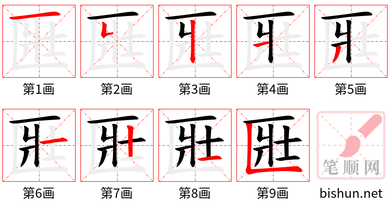 匨 笔顺规范