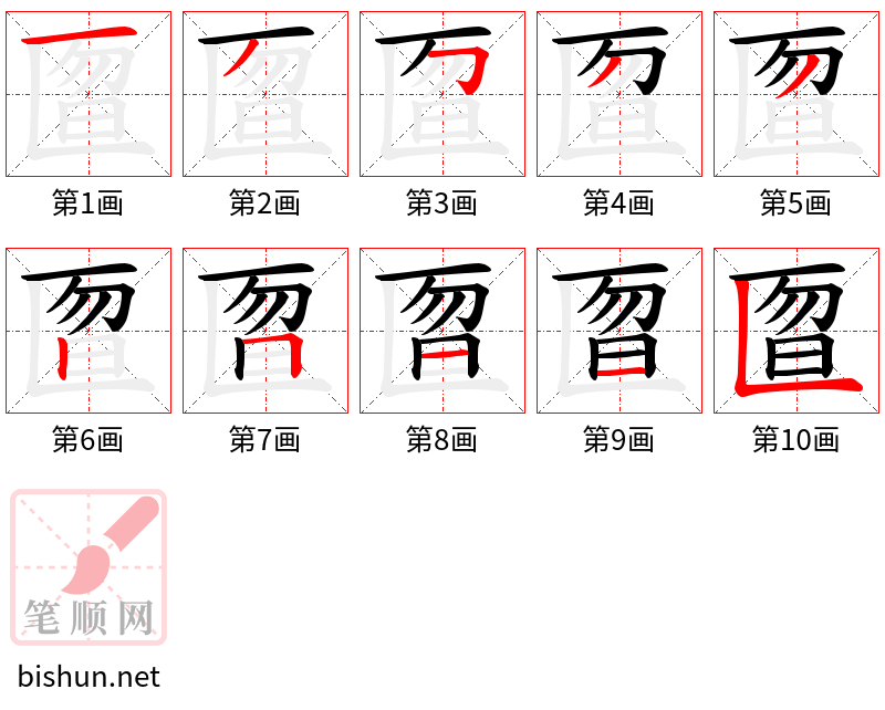 匫 笔顺规范