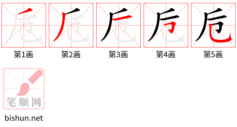 卮 笔顺规范