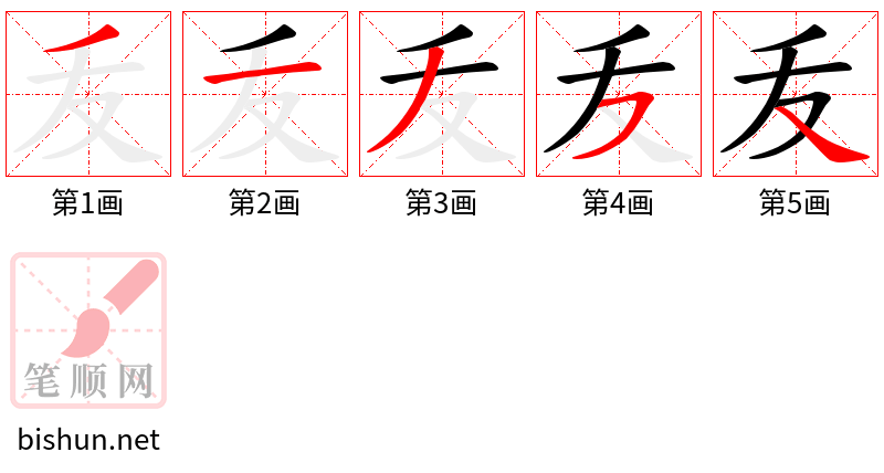 叐 笔顺规范