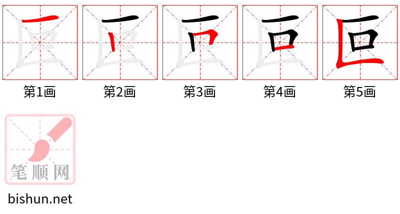 叵 笔顺规范