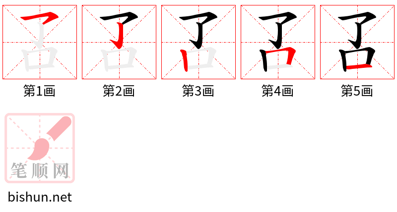 叾 笔顺规范