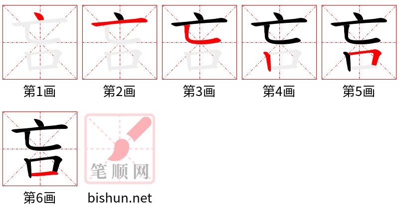 吂 笔顺规范