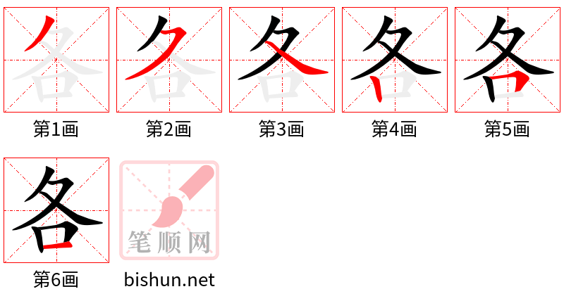 各 笔顺规范