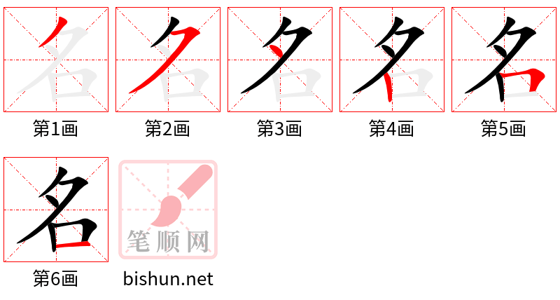 名 笔顺规范