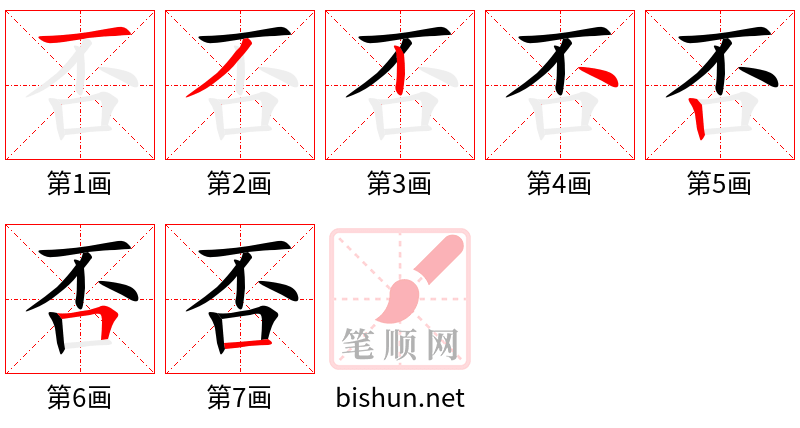 否 笔顺规范