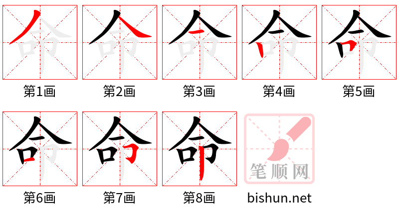 命 笔顺规范