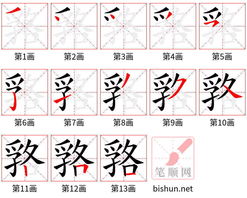 嗠 笔顺规范