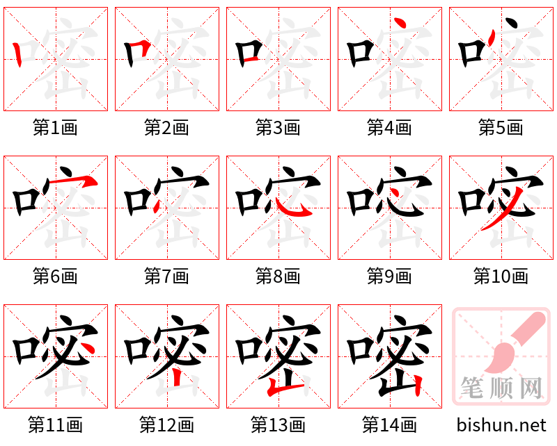 嘧 笔顺规范