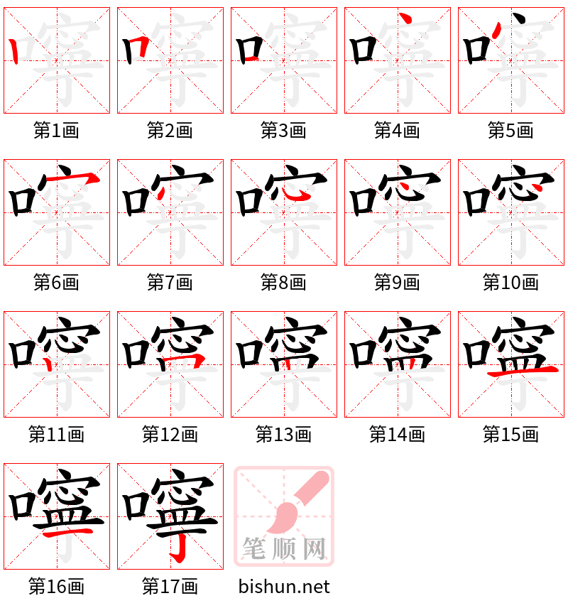 嚀 笔顺规范