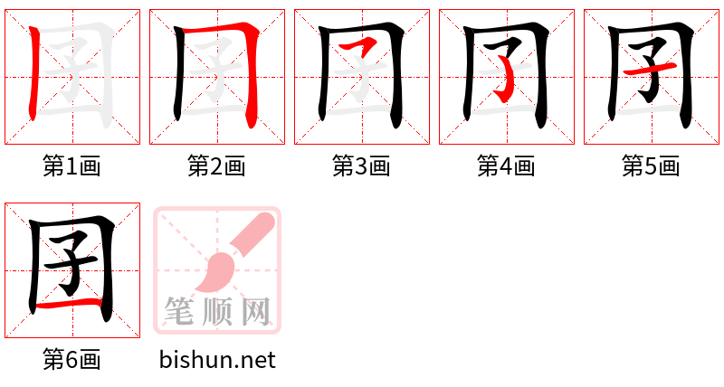 囝 笔顺规范