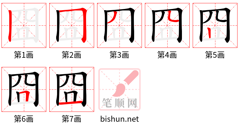 囧 笔顺规范