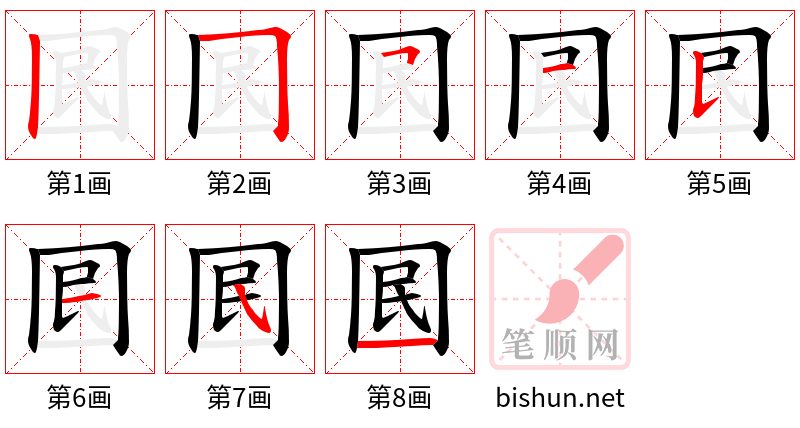 囻 笔顺规范