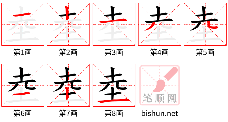 坴 笔顺规范