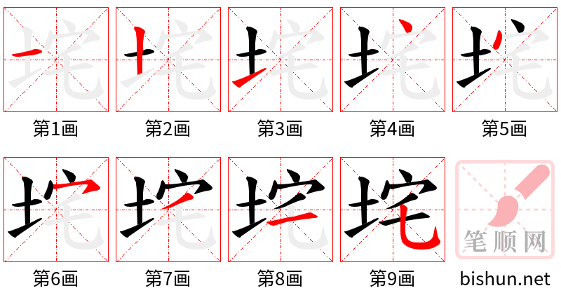 垞 笔顺规范