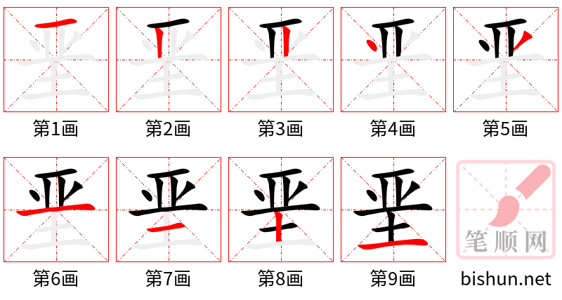 垩 笔顺规范