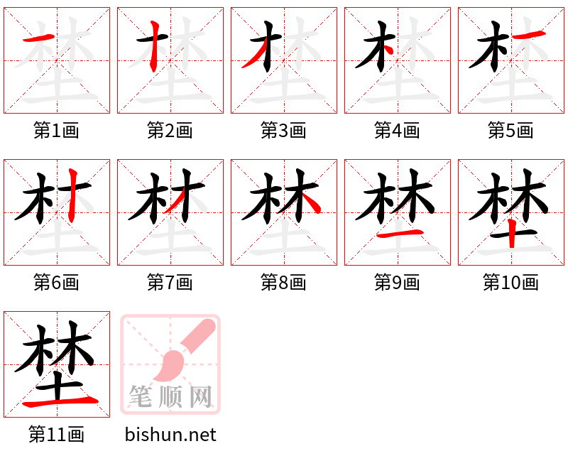 埜 笔顺规范