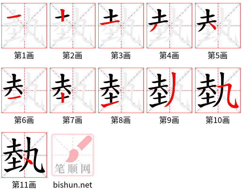 埶 笔顺规范