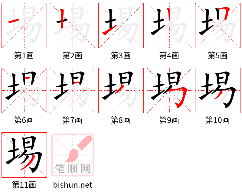 埸 笔顺规范