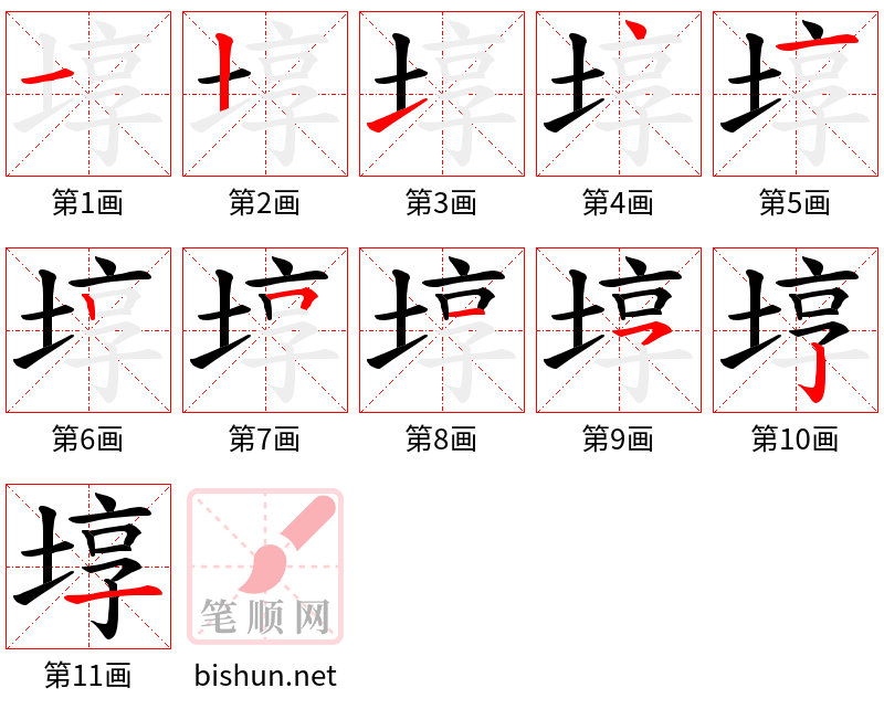 埻 笔顺规范