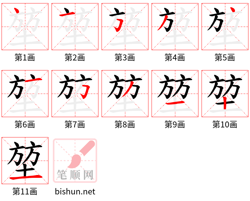 堃 笔顺规范