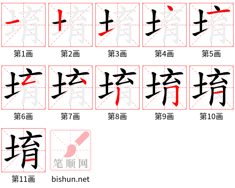 堉 笔顺规范